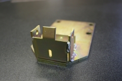 Plated metal part showing bends